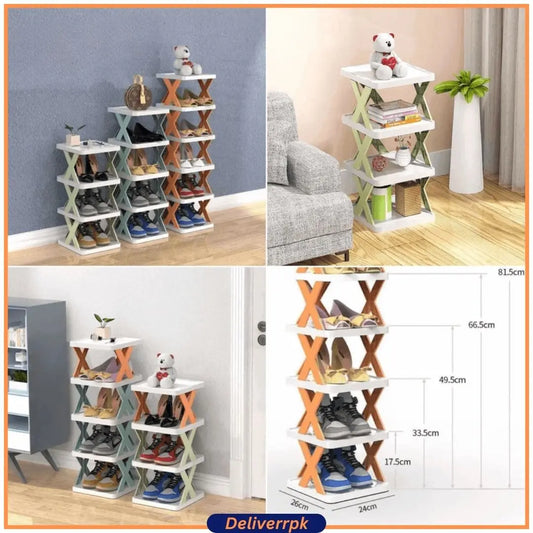 6 Layer Zigzag Shoes Rack - Deliverrpk