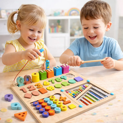 6-in-1 Montessori Wooden Smart Board - Deliverrpk.
