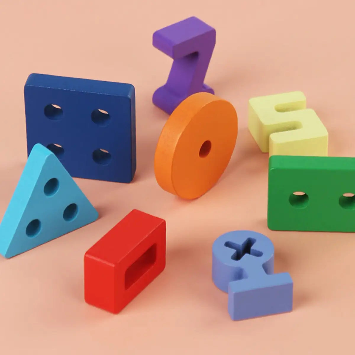 Wooden Number Board for Kids Counting Sorting Stacking Montessori Learning Toy