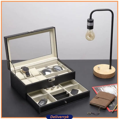 6 slots watch box Jewelry Organizer - Deliverrpk