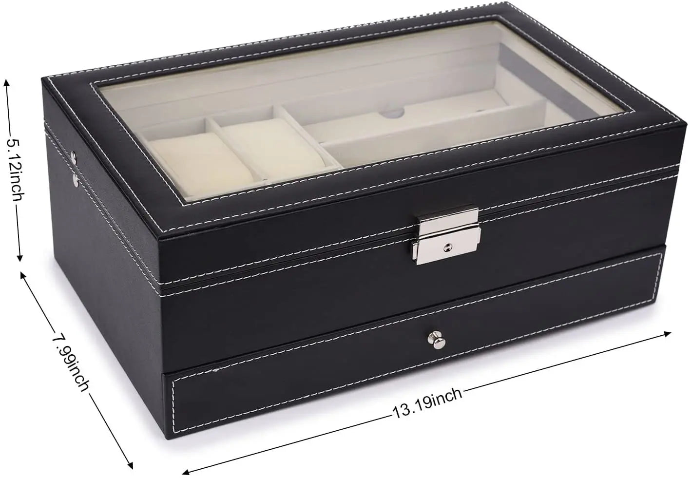 6 slots watch box Jewelry Organizer - Deliverrpk