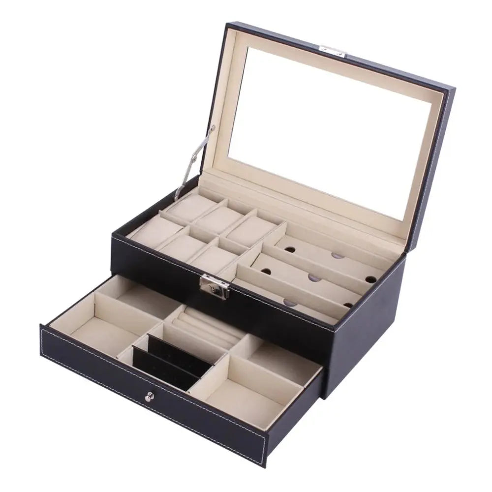 6 slots watch box Jewelry Organizer - Deliverrpk