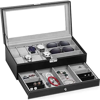 6 slots watch box Jewelry Organizer - Deliverrpk