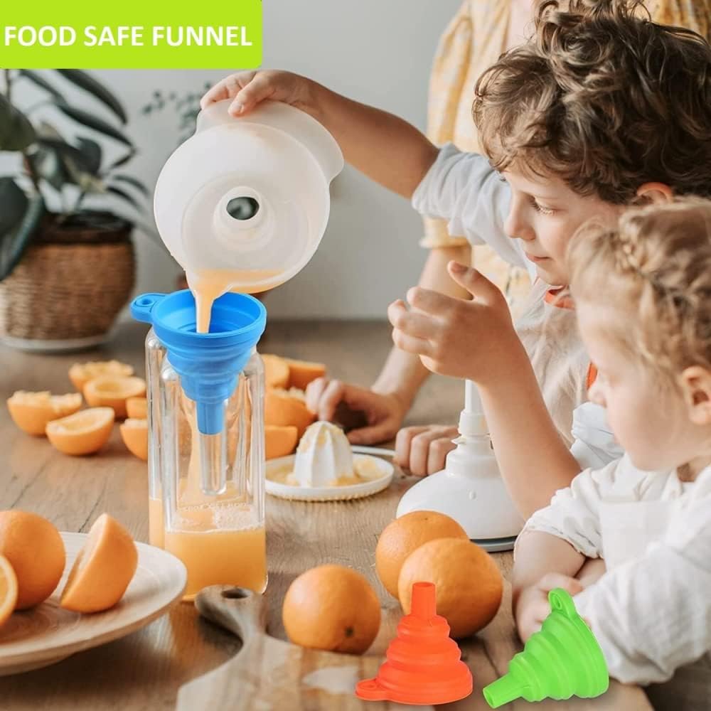 Handy Foldable & Collapsible Silicone Funnel Deliverrpk