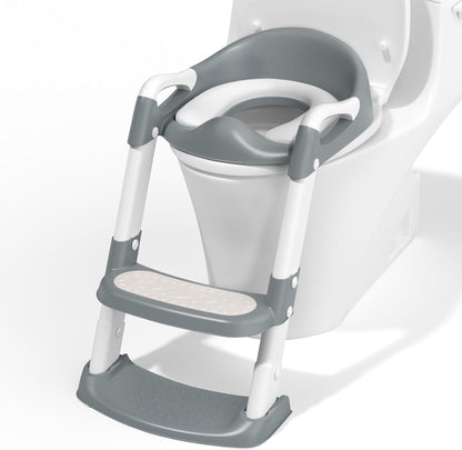 Toilet Seat with 2 Step Ladder | Toilet Trainer For Kids (Random Color)
