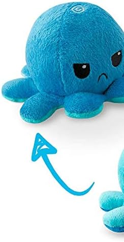 Reversible Octopus Plush, Adorable, Soft Cotton Soft, Double Sided Gift for Kids, Emotional Flap - Deliverrpk