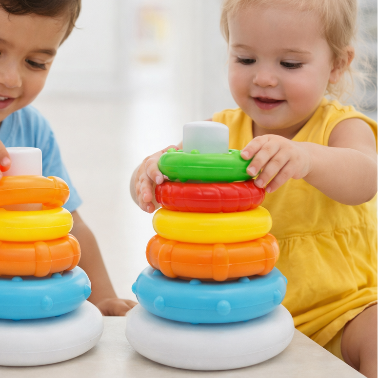 Color Stack Rings Toys Colorful Stacking Rings Toy | Toddler Learning Toy Pakistan – Deliverrpk