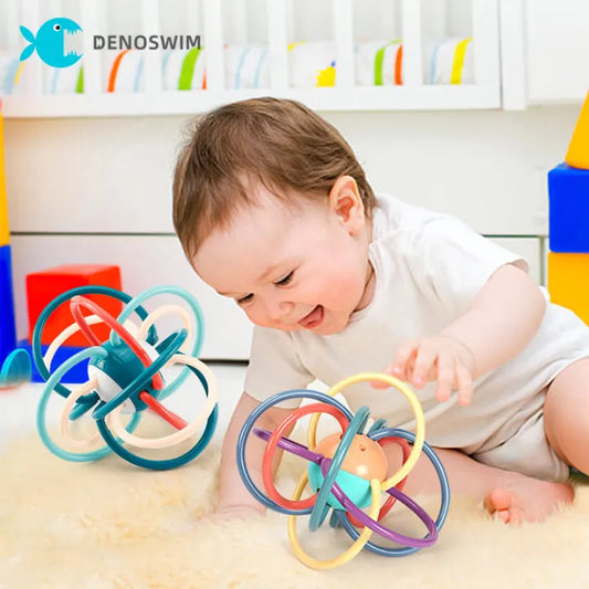 Activity Baby Teething Ring Rattle Toy
