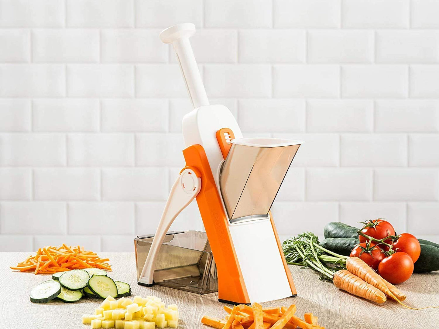 Brava Spring Slicer Vegetable Cutter Multifunctional high quality Vegetable Fruits Cutter -Vegetable Cutter and Slicer -Vegetable Slicer Cutter 5 in 1 Vegetable Peeler Cucumber Carrot Potato Slicer Peeler Grater - Deliverrpk