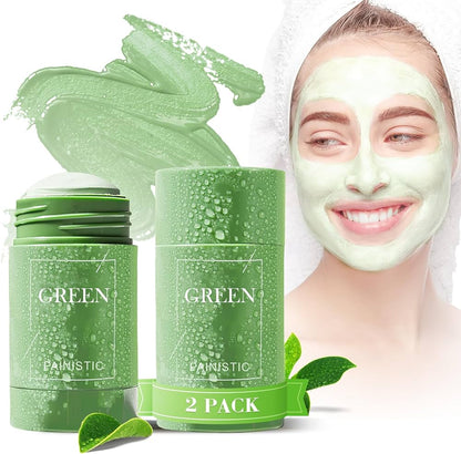 Mask Stick Skin Care Acne Blackhead Remover Oil Control Green Tea Oil Control Cleansing Solid Mask Moisturizing - Deliverrpk