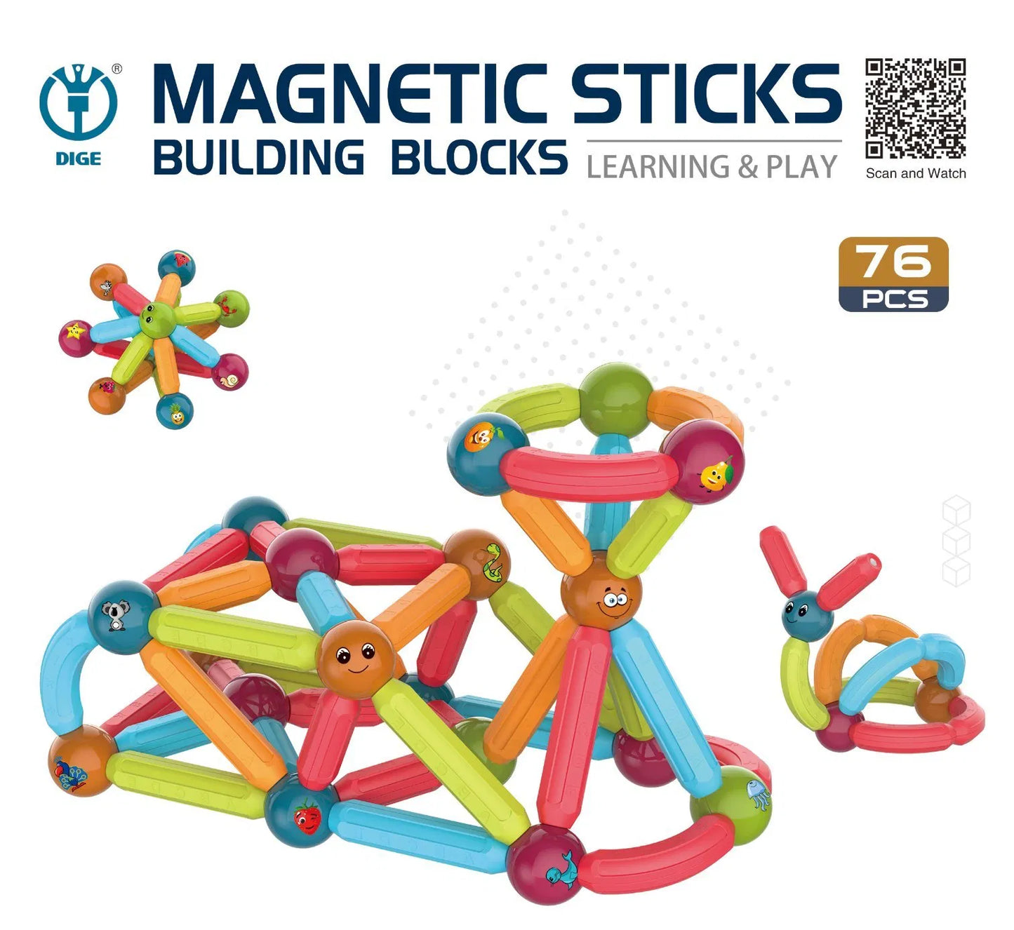Magnetic Building Sticks