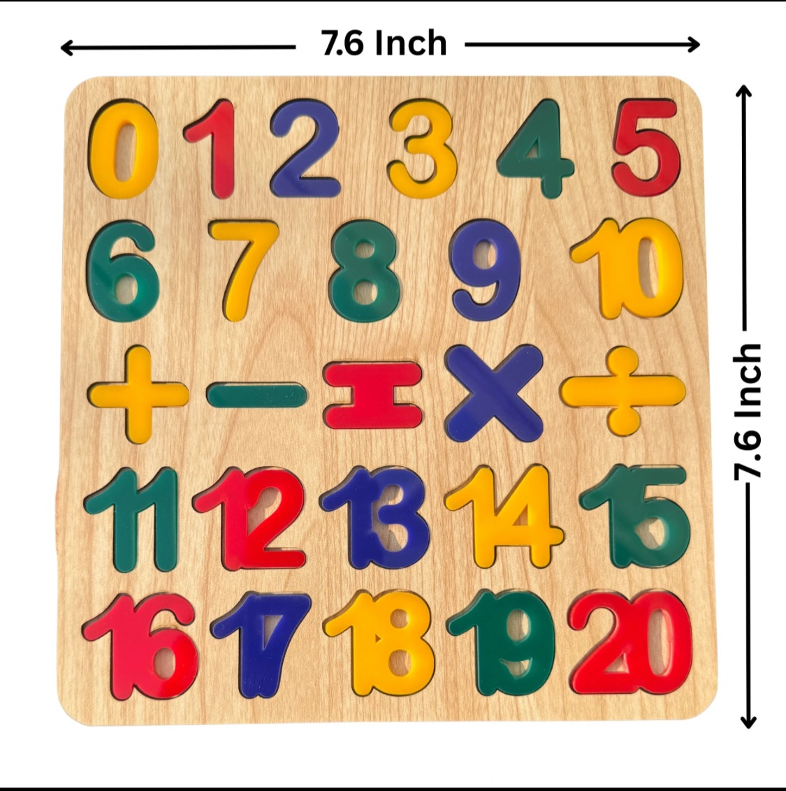Wooden Acrylic Educational Learning Colorful Puzzle Board (Pack Of 5)