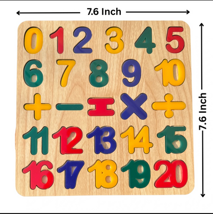 Wooden Acrylic Educational Learning Colorful Puzzle Board (Pack Of 5)