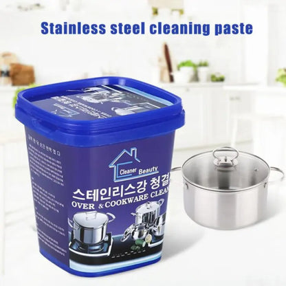 Oven&Cookware Korean Cleaner Stainless Steel Cleaning Paste Multi-Purpose Cleaner&Polish Cleaning Gel for Removing Rust 500 gram weight - Deliverrpk