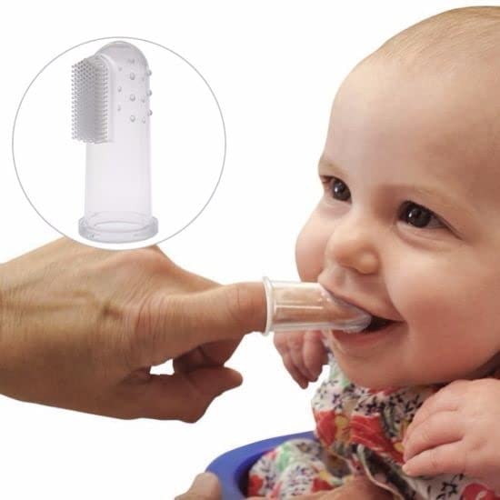 High Quality Baby Kids Silicone Finger Toothbrush Soft Safe Baby Teether Toothbrush Gum Brush For Children Clear Massage Dental Care - Deliverrpk