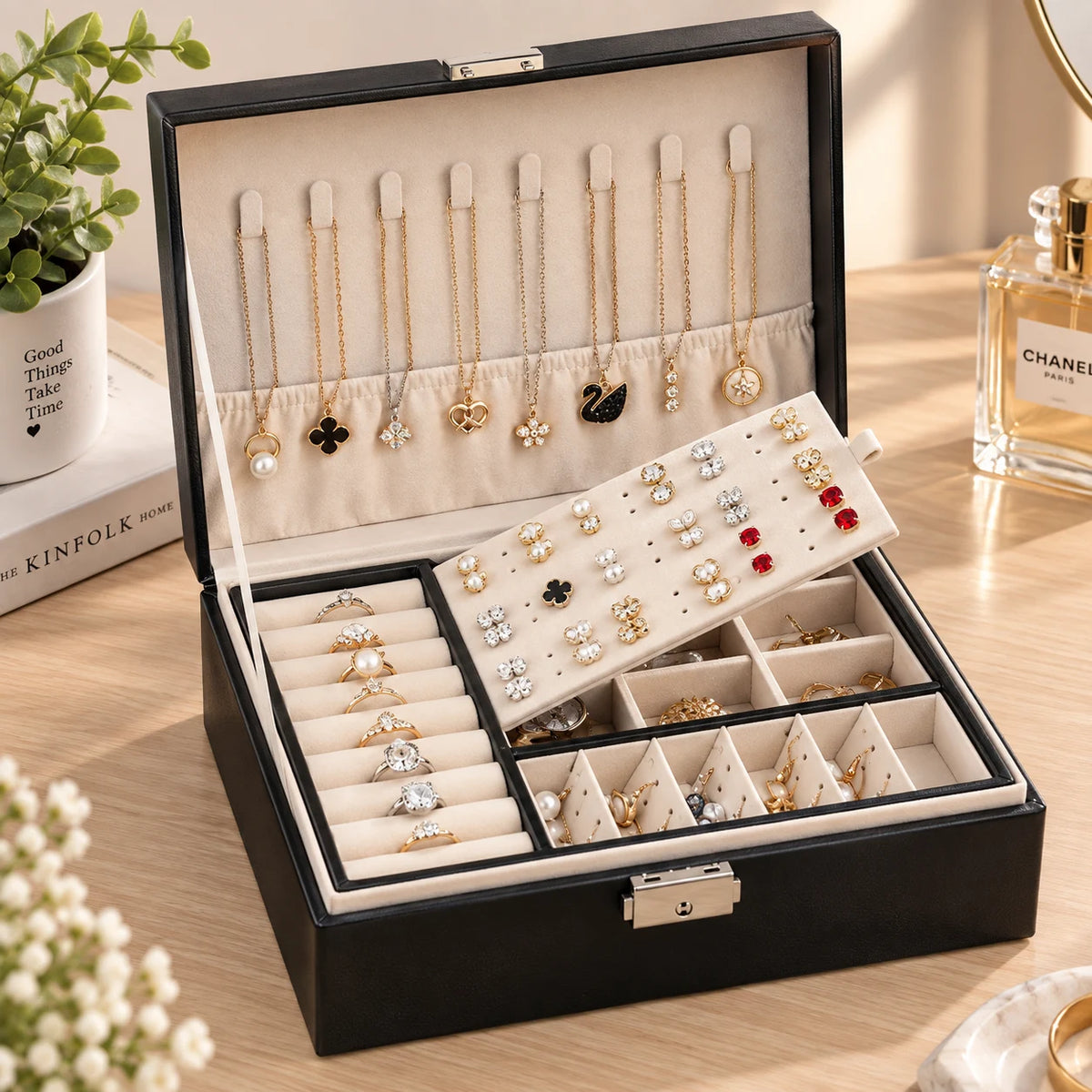 2 layer jewellery organizer box - deliverrpk