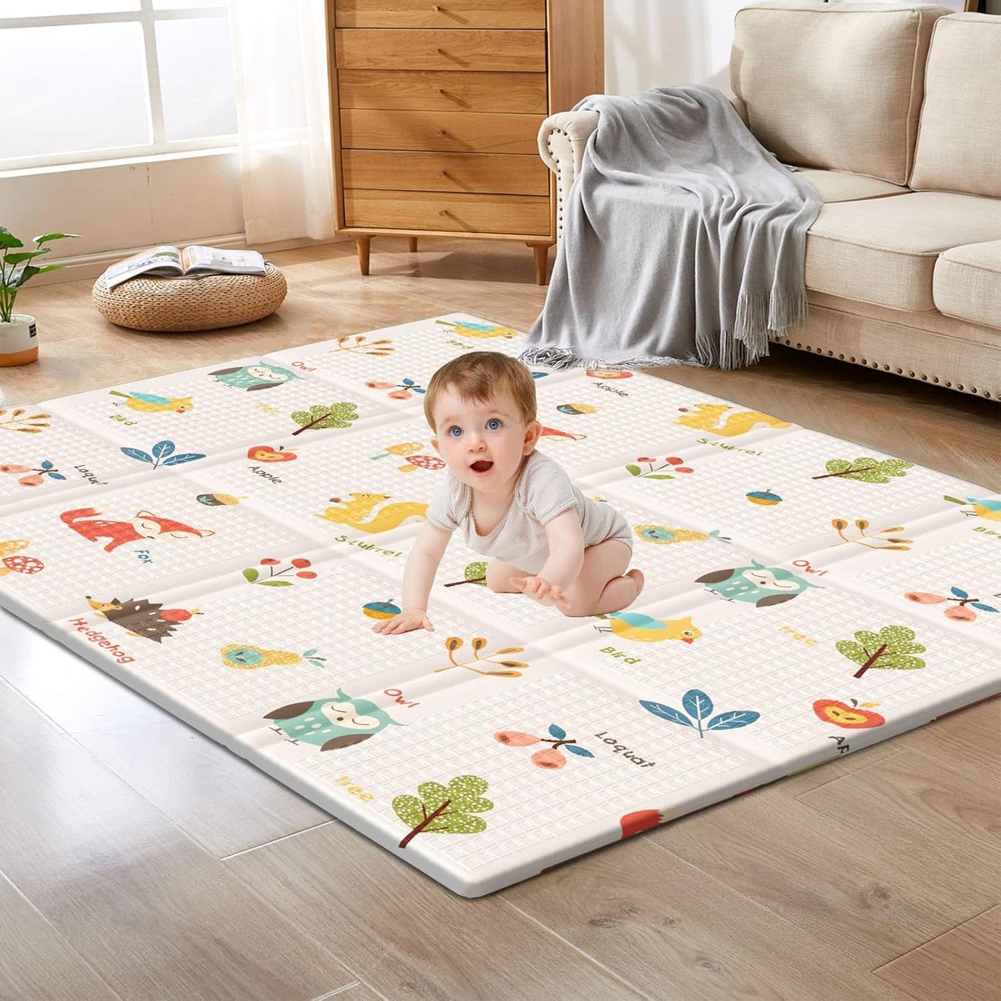 Large Reversible Baby Crawling Foam Play Mat (Random Design)