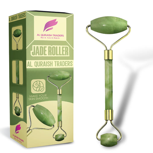 Anti-Aging Natural Stone Jade Roller with Noiseless Double Heads for Face Massage Skin Slimming Relaxation Beauty Health Skincare - Deliverrpk