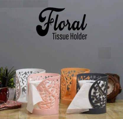 Floral Tissue Holder, Stylish Floral Round Shape Tissue holder for kitchen - Deliverrpk