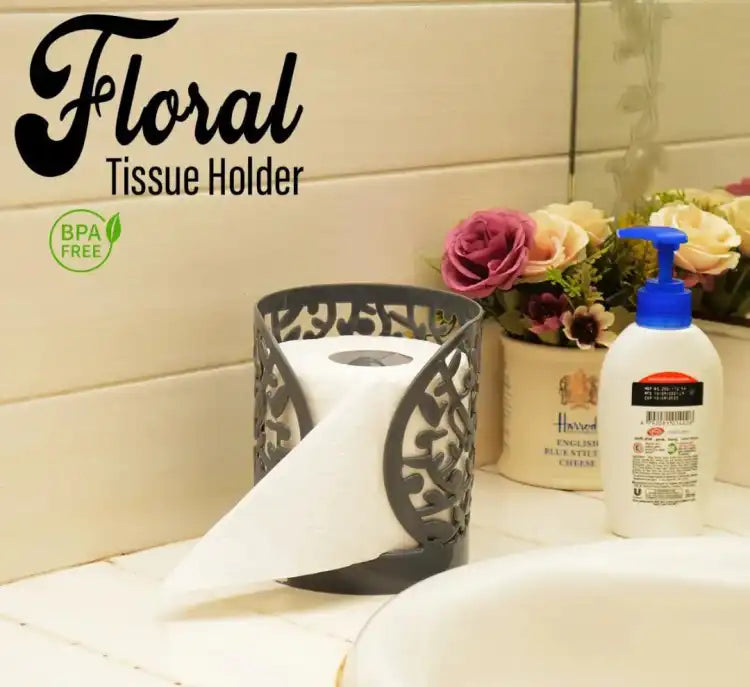 Floral Tissue Holder, Stylish Floral Round Shape Tissue holder for kitchen - Deliverrpk