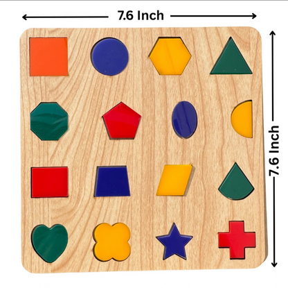 Wooden Acrylic Educational Learning Colorful Puzzle Board (Pack Of 5)