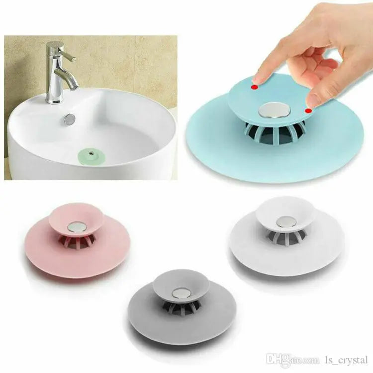 Silicone Hair Sink Flex Strainers Drainer Kitchen Bathroom Anti-Clogging Filter Sundry Catchers Floor Drain Cover Tool Accessory Basin Stopper - Deliverrpk