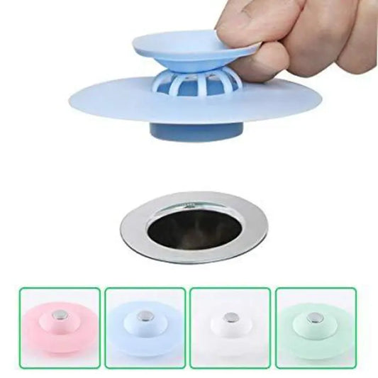 Silicone Hair Sink Flex Strainers Drainer Kitchen Bathroom Anti-Clogging Filter Sundry Catchers Floor Drain Cover Tool Accessory Basin Stopper - Deliverrpk