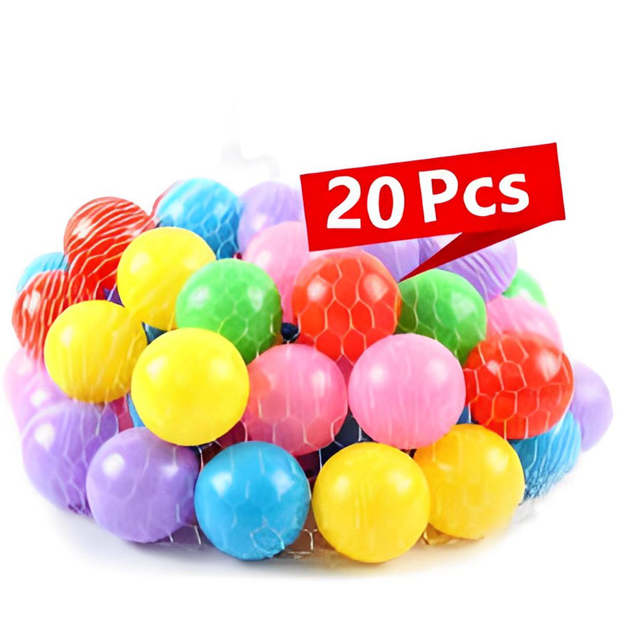 Soft Plastic Balls 20 Pcs Set - Multicolor - Deliverrpk