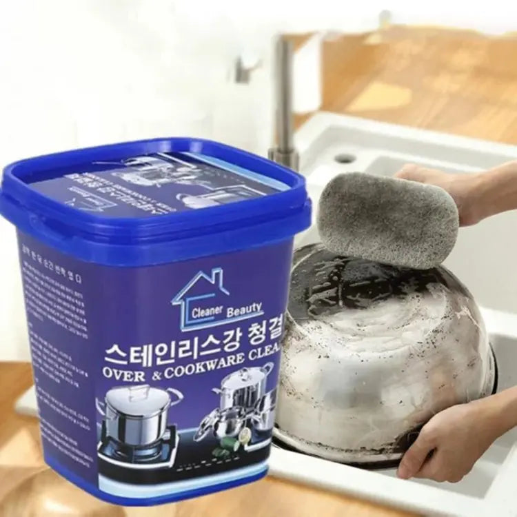 Oven&Cookware Korean Cleaner Stainless Steel Cleaning Paste Multi-Purpose Cleaner&Polish Cleaning Gel for Removing Rust 500 gram weight - Deliverrpk