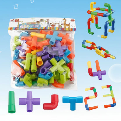 Colorful Creative Pipe Puzzle Building Blocks for Kids