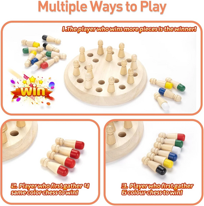 Wooden Memory Chess Matching Game (2025-42)