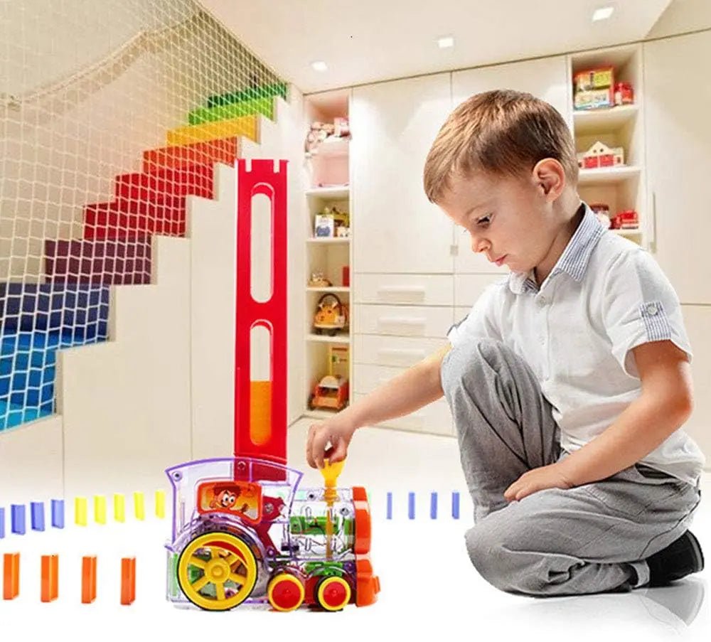 Automatic Domino Brick Laying Toy Train -deliverrpk