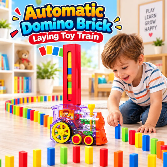 Automatic Domino Brick Laying Toy Train -deliverrpk