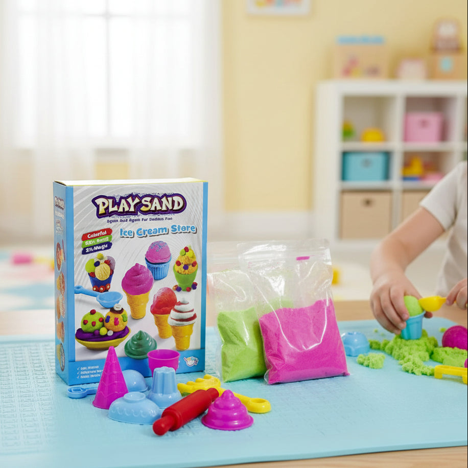 Ice Cream Store Play Sand Playset for Kids