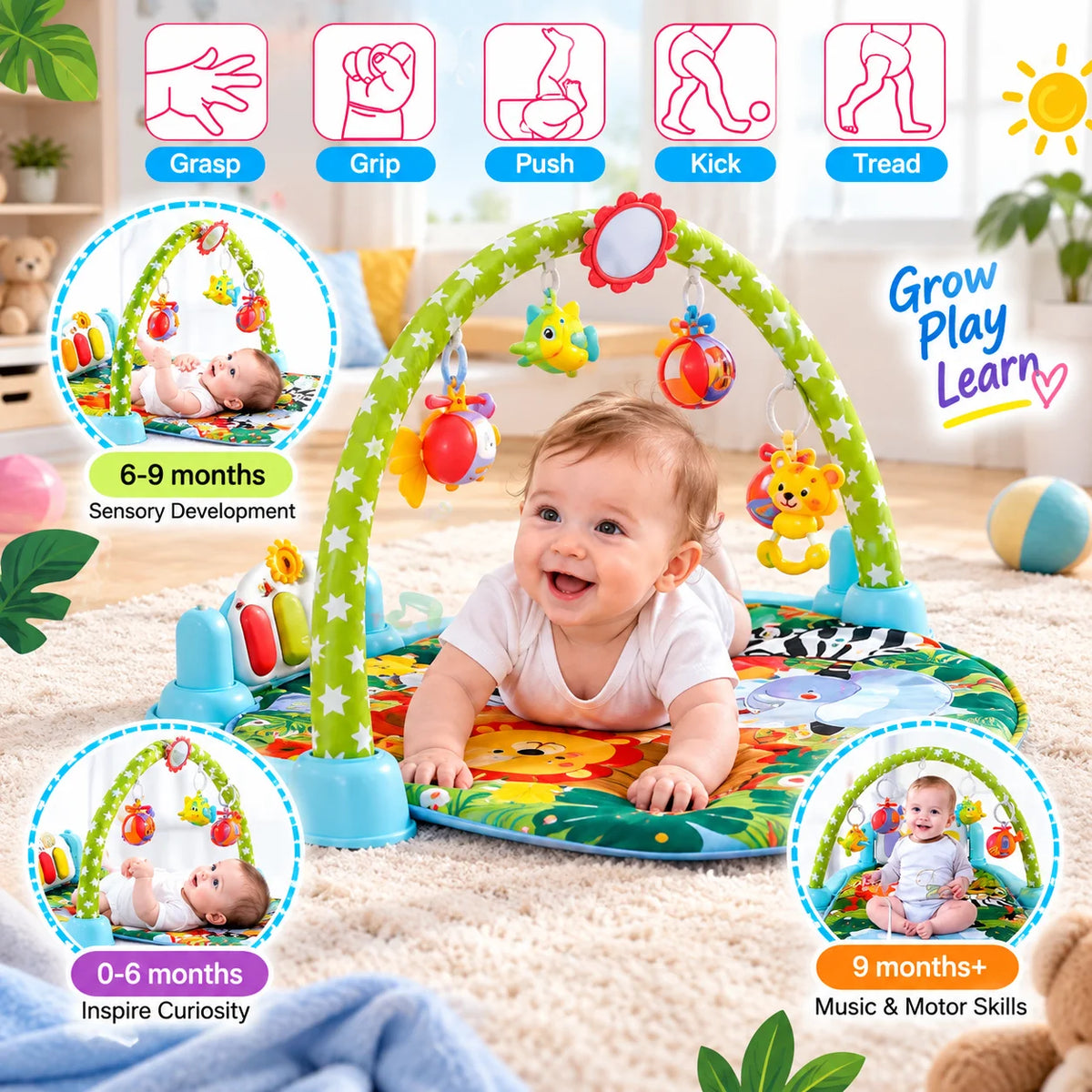 Baby Piano Play Gym Mat-Deliverrpk