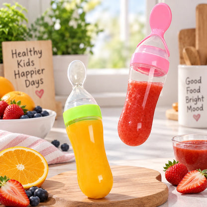 Baby Spoon Feeder 90ml Silicone Feeding Bottle for Baby Feeding