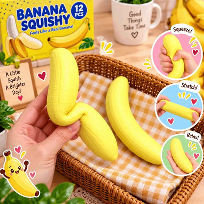 Banana Squishy Stress Relief Toy for Kids & Adults