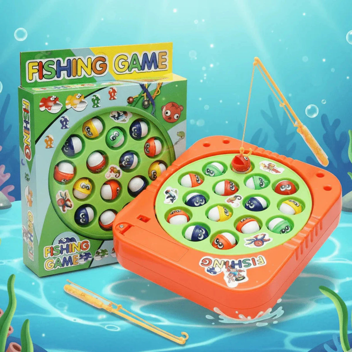Battery Operated Rotating Fishing Game Toy for Kids & Toddlers 