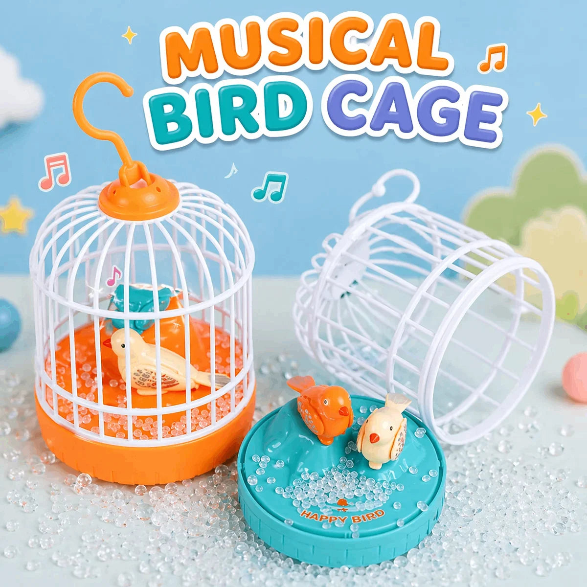 Bird Cage Toy with Light & Sound for Kids