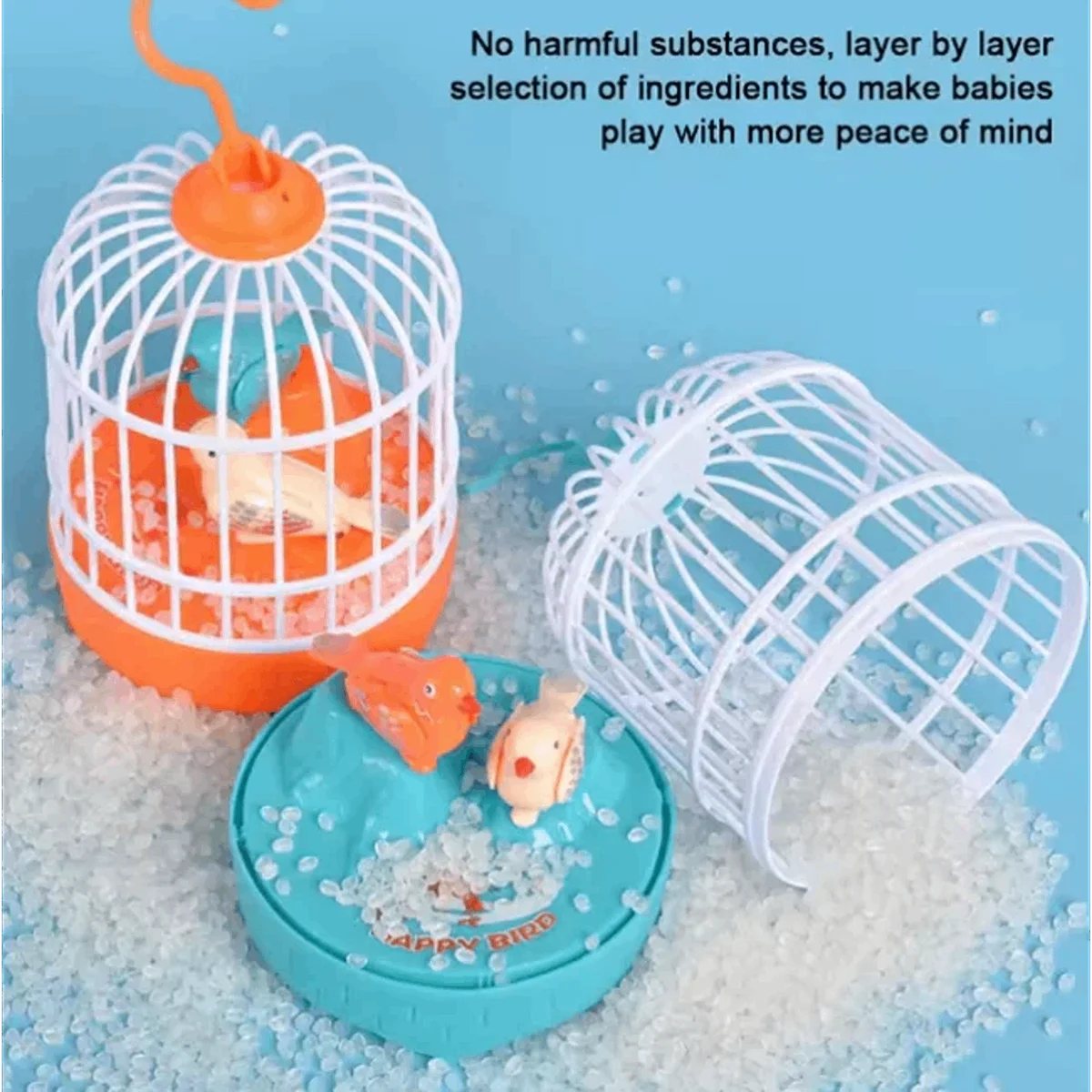 Bird Cage Toy with Light & Sound for Kids