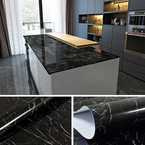 [Pack of 5] Self Adhesive Marble Sheet for Kitchen - Anti Oil and Heat Resistant Wallpaper - Deliverrpk