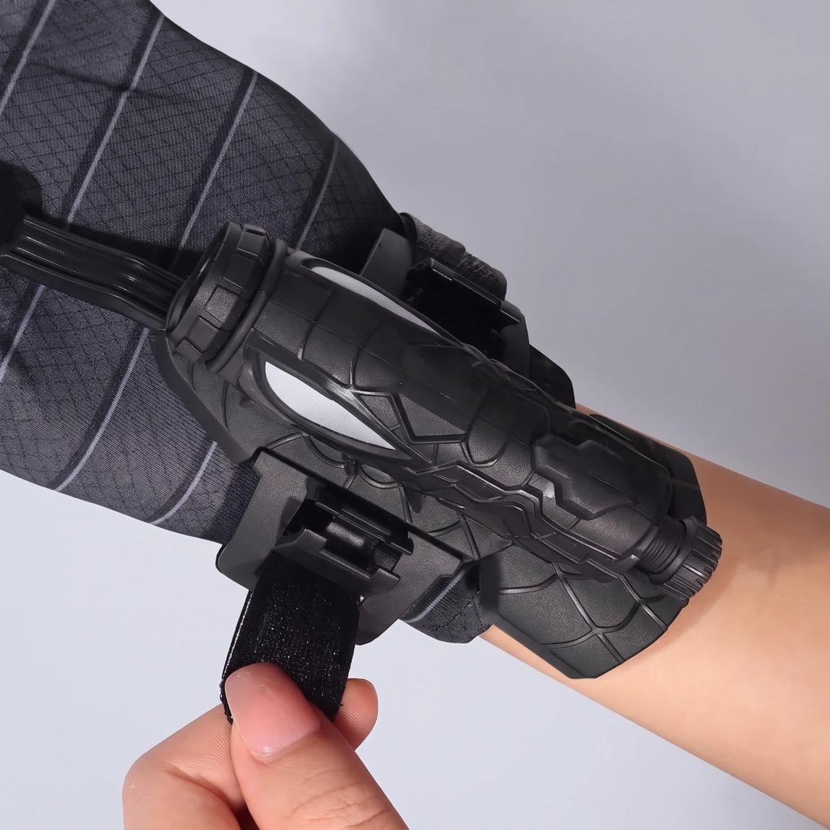 Black Spiderman Web Shooter Toy with Glove and Accessories