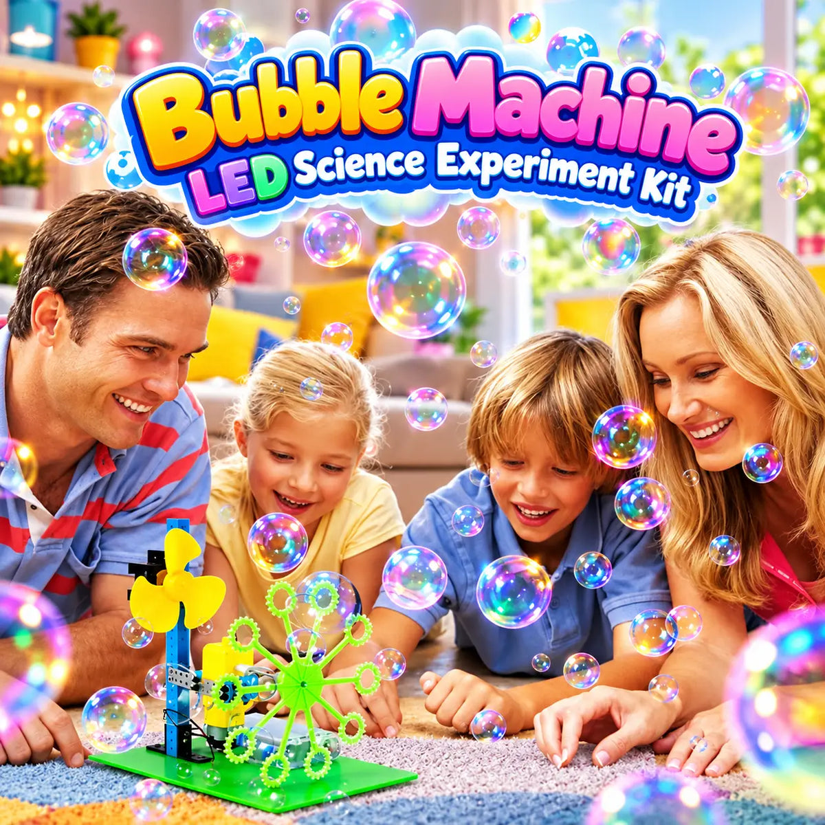Bubble Machine LED Science Experiment Kit for Kids