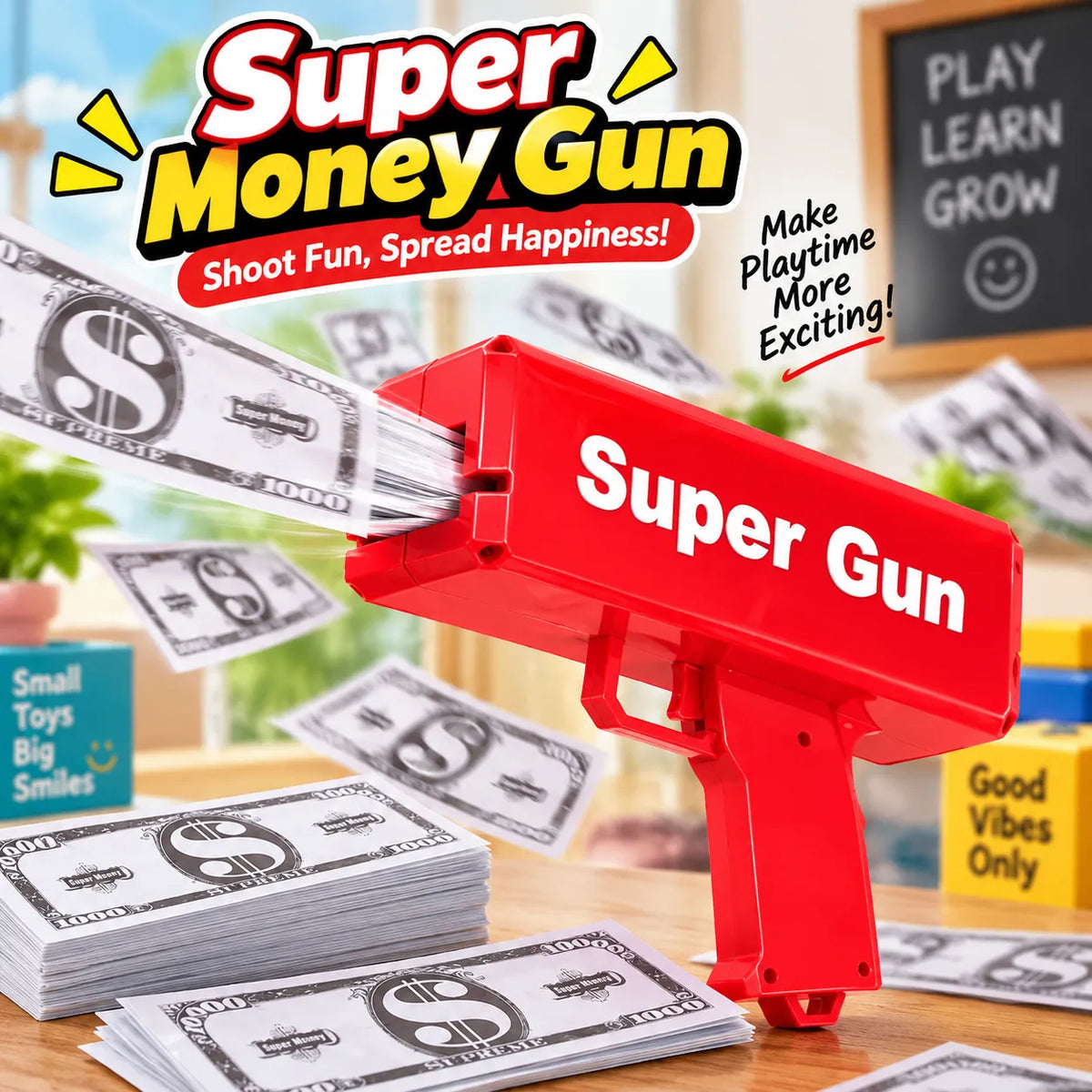 Money Gun Paper Spary Machine Toy ~deliverrpk