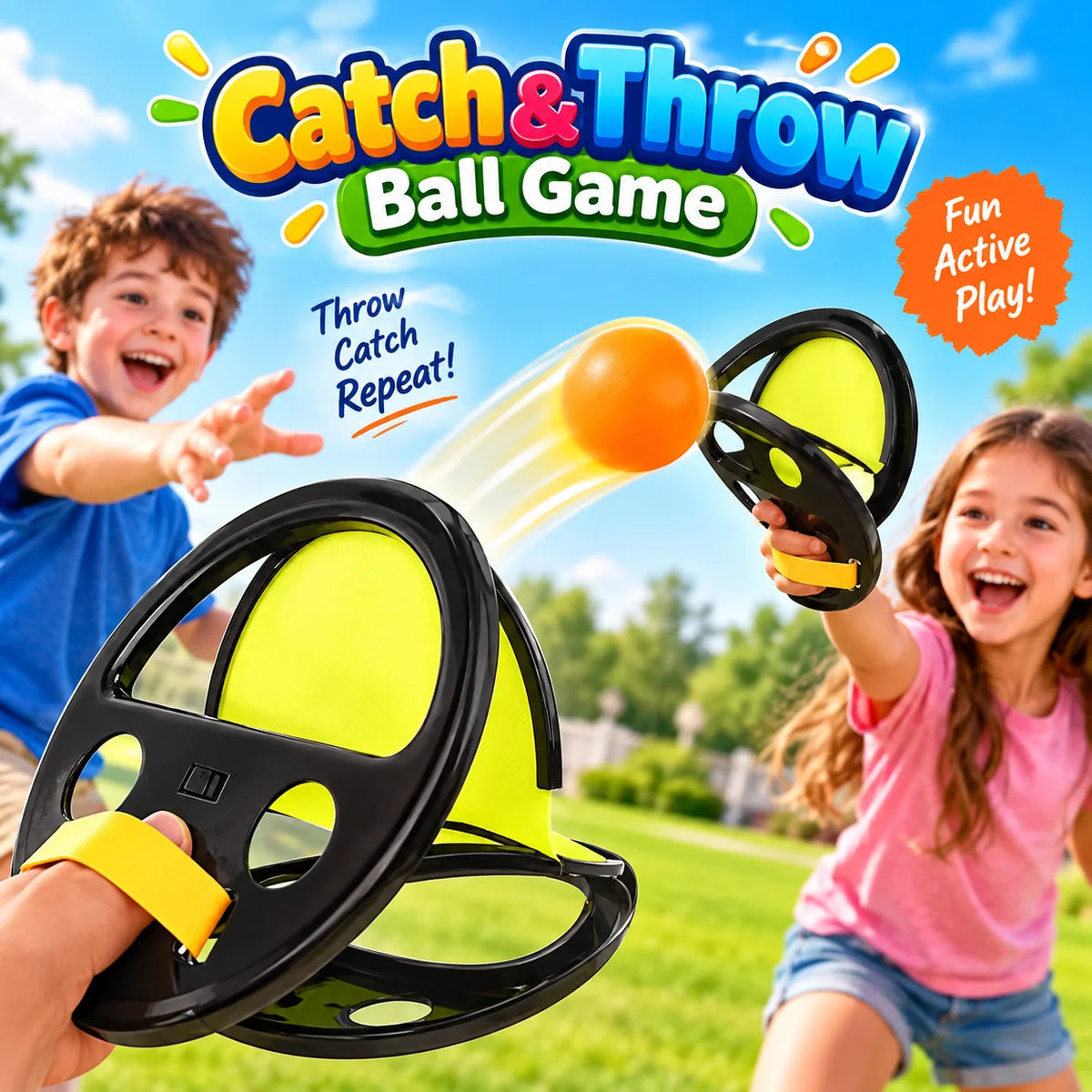 Catch & Throw Ball Game | Indoor n Outdoor Family Time Game (Pack of 2) -deliverrpk