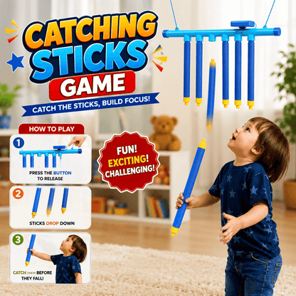 Catching Sticks Reaction Game for Kids Interactive Hanging Challenge Toy