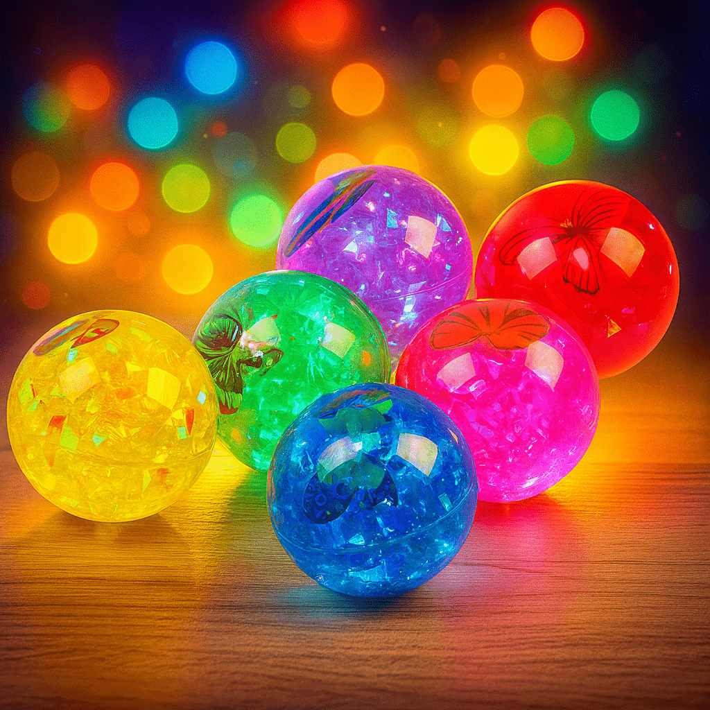 LED Flashing Colorful Rubber Ball For Kids - deliverrpk