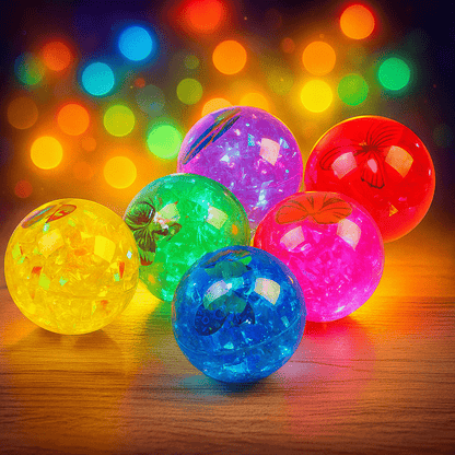 LED Flashing Colorful Rubber Ball For Kids - deliverrpk