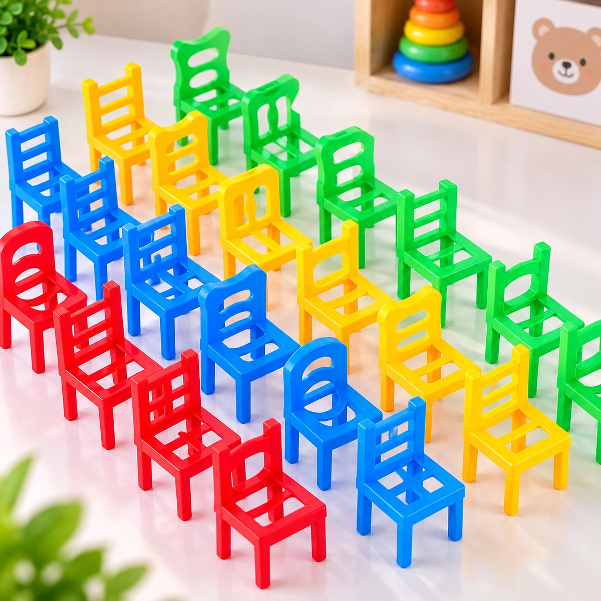 Chairs Balance Puzzle Battle Building Blocks Game - deliverrpk