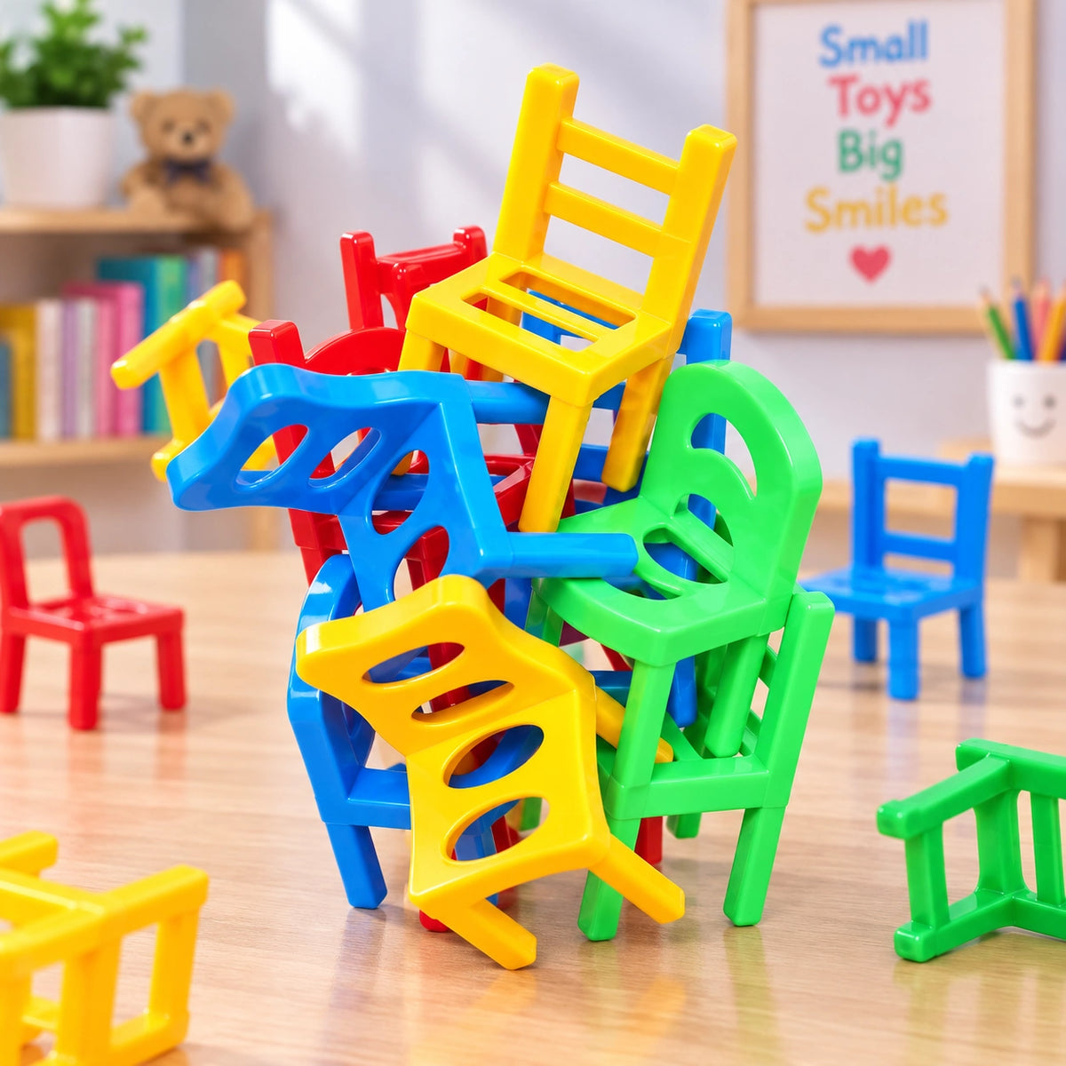 Chairs Balance Puzzle Battle Building Blocks Game - deliverrpk